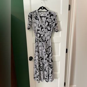 Black and white maxi dress. Size small.